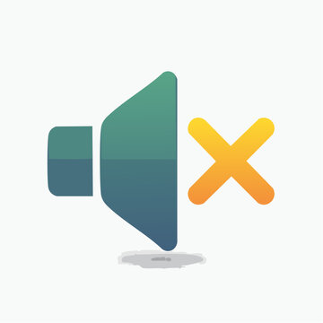 Muted Speaker Icon with Cross Symbol