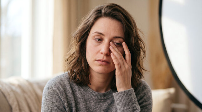 Tired Woman Experiencing Emotional Burnout