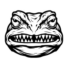 Monochrome vector illustration animal head ideal for esport logo © Alex