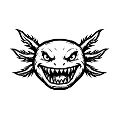 Monochrome vector illustration animal head ideal for esport logo © Alex