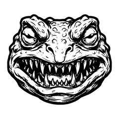 Monochrome vector illustration animal head ideal for esport logo © Alex
