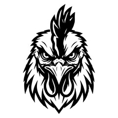 Monochrome vector illustration animal head ideal for esport logo © Alex