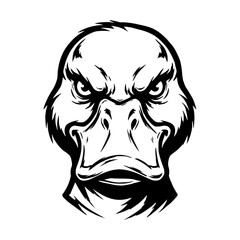 Monochrome vector illustration animal head ideal for esport logo © Alex