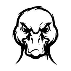 Monochrome vector illustration animal head ideal for esport logo © Alex
