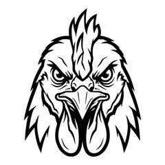 Monochrome vector illustration animal head ideal for esport logo © Alex