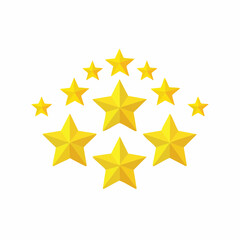 Fototapeta premium Golden Stars Rating System
