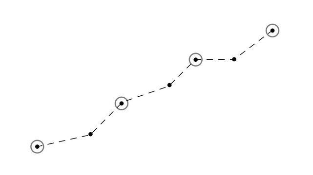 Step-by-step road map with included highlight points. Cg progressive motion background. Business goal achievement schedule. A movement effect has been created. Cg