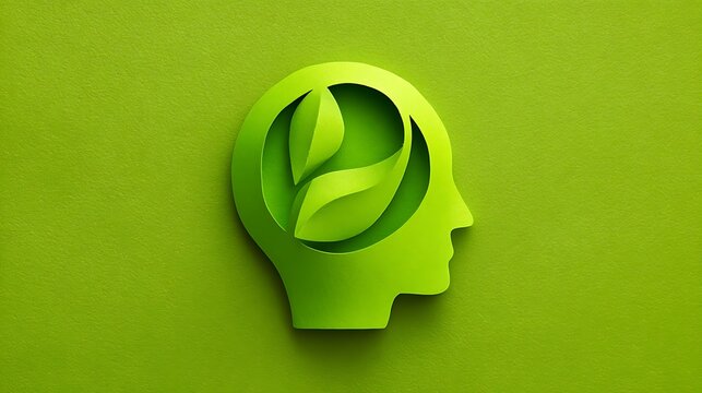 Green recycling symbol on bright lime green background isolated