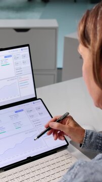 Marketing Manager Reviews Programmatic Ad Campaign Data