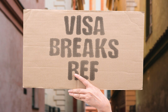 "Visa breaks ref" Immigration denial destroys official's livelihood. RUIN. FINISH. END. STOP. DESTROY.