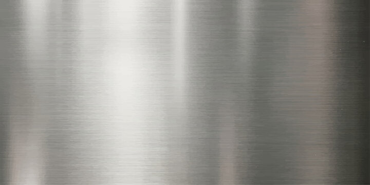 Brushed metal texture with vertical highlights, conveying a modern and industrial aesthetic.