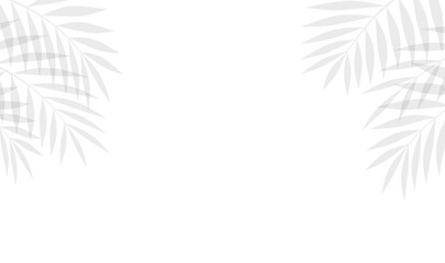 Obraz premium Tropical palm leaves shadows decorating left and right corners with shadow