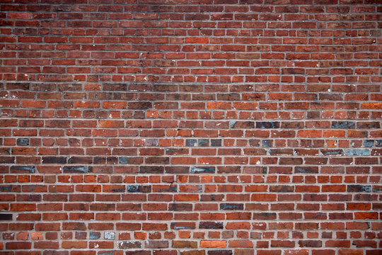 Bricks on wall texture. Background in masonry pattern. Wall on redbrick surface. Background for rustic backdrop.