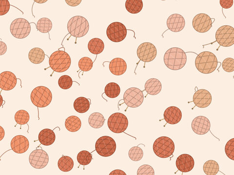 Knitting Yarn and Needles Pattern Cozy Background