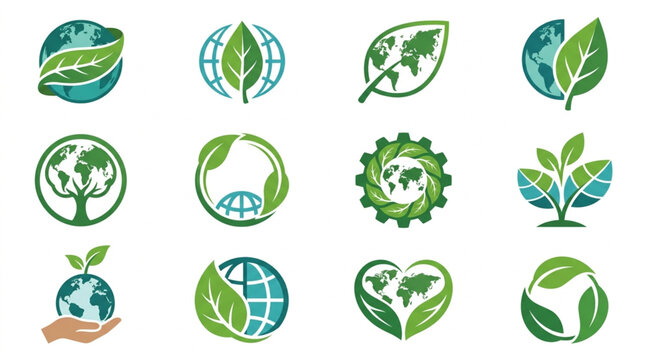 Eco-Friendly Nature Symbols Collection.