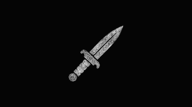 Sketch dagger icon animation - smooth progressive reveal