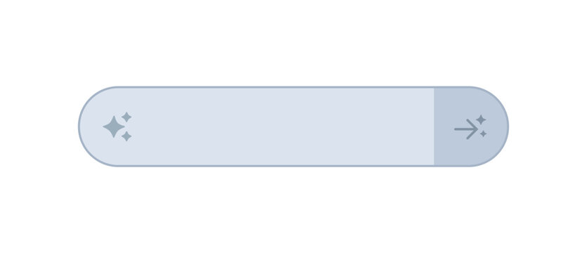 Magic Button UI Element. Sparkle Action Interface Component. Rounded Call to Action Design