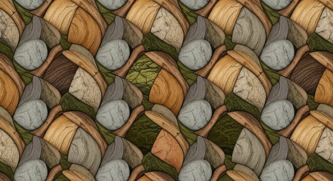 Colorful Pattern of Various Hats Displayed.