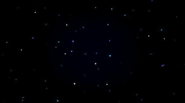 night sky starfield with scattered stars in deep blue cosmos