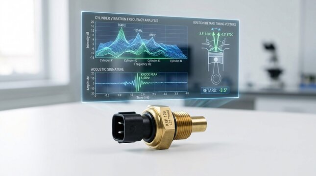 Engine Coolant Temperature Sensor with Holographic Diagnostic Graph