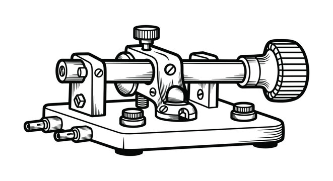 Vintage mechanical device with knobs and screws