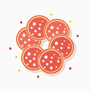 Salami Slices Illustration