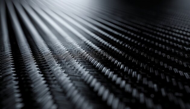 Macro view of woven carbon fiber texture background.