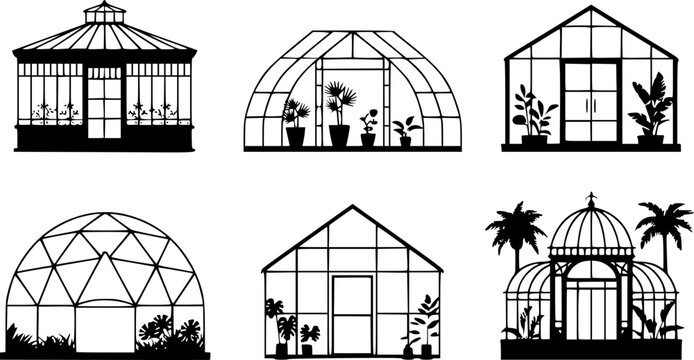 Set of minimal home repair and DIY maintenance black silhouette vector icons featuring painting rollers, building bricks, plaster spatulas, and construction tools isolated on a white background.