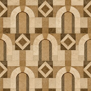 Limestone geometric architectural pattern background