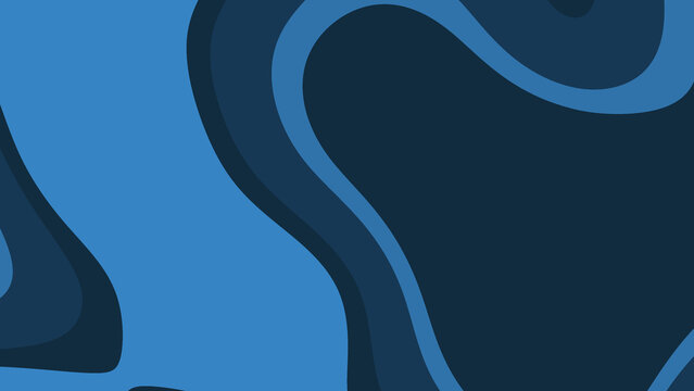 Abstract blue wavy liquid background with flowing organic shapes and dark navy gradients for modern digital design, website banner, or presentation wallpaper