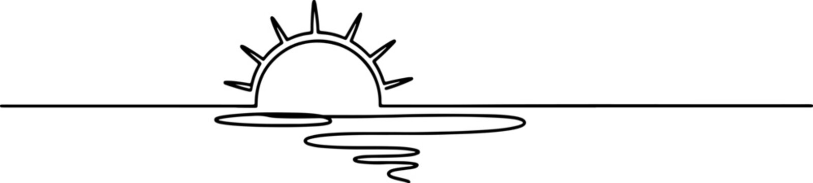 840_Sunset horizon single lin_traced