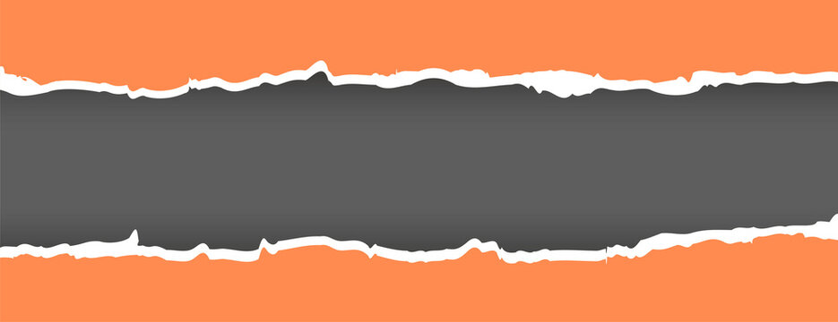 Torn Paper Texture: A stark graphic displaying ripped orange paper with a dark gray background, creating a visually striking textured effect perfect for design elements.