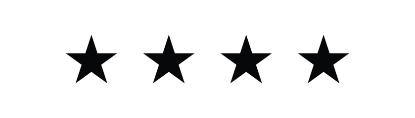 Obraz premium 4 Star icon collection. stars set. Vector illustration
