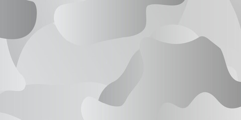 Seamless camouflage pattern with overlapping irregular patches of gray, white, black tones. Gray brown beige doodle abstract background. Illustration for banner, poster, card.  © Tafseer