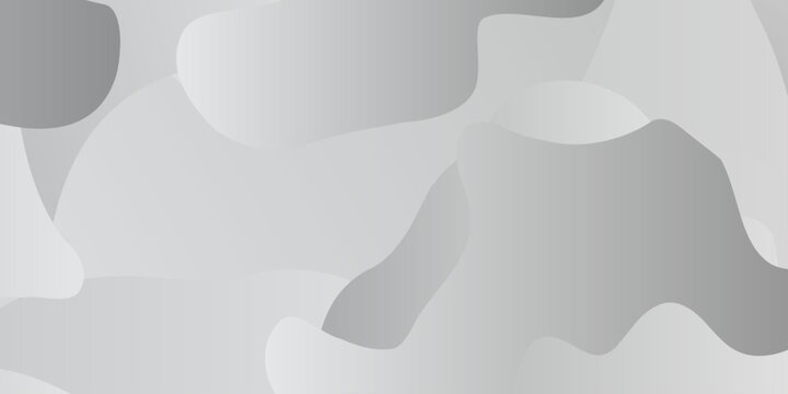 Seamless camouflage pattern with overlapping irregular patches of gray, white, black tones. Gray brown beige doodle abstract background. Illustration for banner, poster, card. 