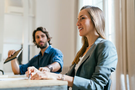 Businesspeople working together in office