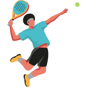 Playing Padel Illustration