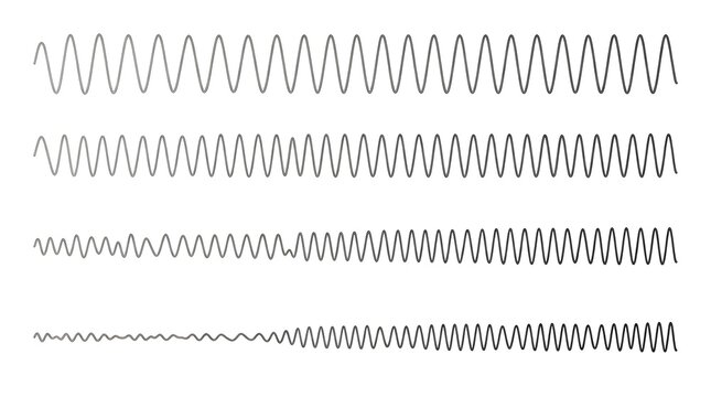 Abstract sound wave patterns showing varying frequencies and amplitudes in clean design