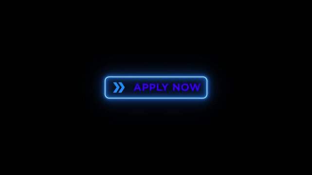 Glowing neon a beautiful lightning apply now icon with text apply now on transparent background.Abstract online apply,internet apply, apply now icon.