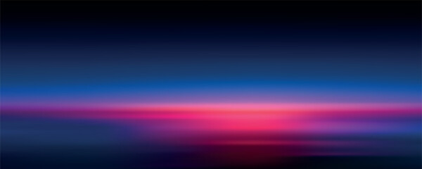 Naklejka premium Gradient vibrant colors creating an abstract background with blurred horizontal lines, energetic light trails, and a dynamic glow representing speed and modern technology