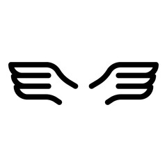 Fototapeta premium angel wings line icon