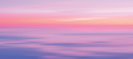 Obraz premium Abstract blurred background displaying soft pastel colors of pink, purple, lavender, and orange, creating a smooth gradient horizon for modern design
