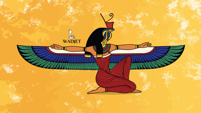 EGYPTIAN GODS Wadjet illustration