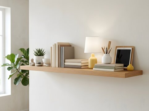 Education starts here a minimalist study space with books and learning essentials