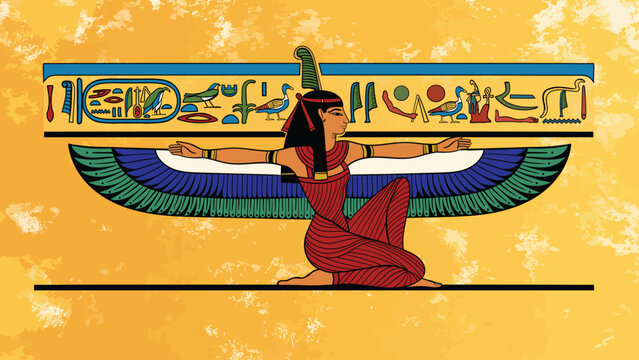 EGYPTIAN GODS maat  illustration