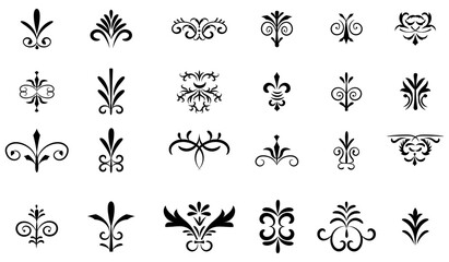 fleur de lis ornate symbol vector set © Raisa