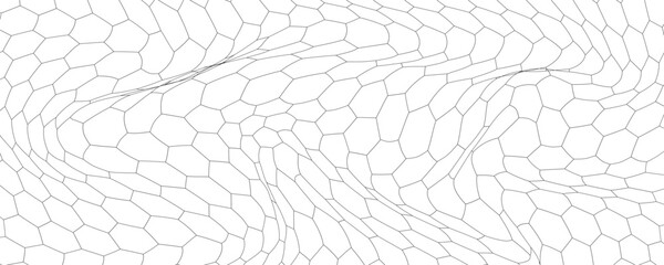 Black wired mesh texture isolated on white background. © Ariel