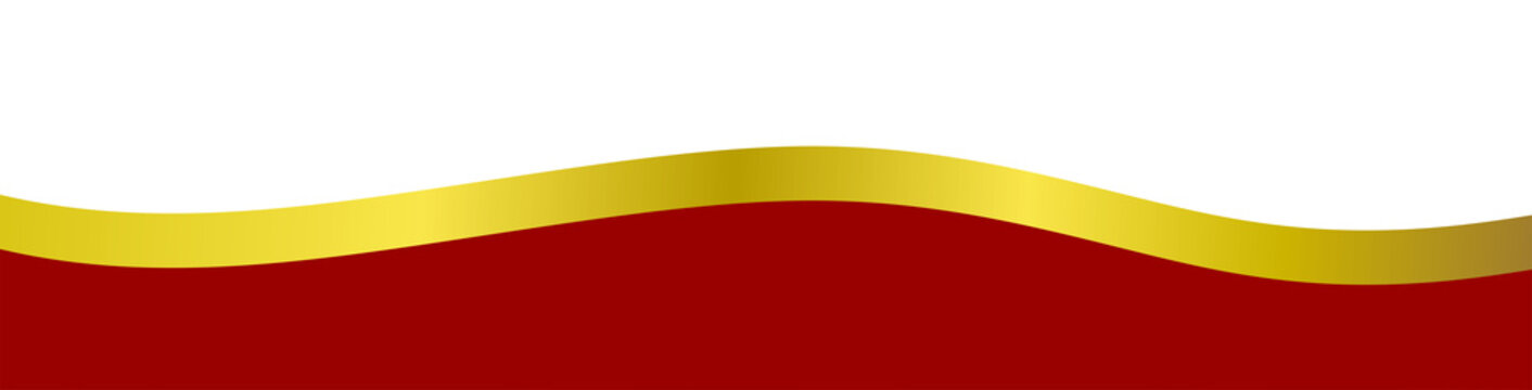 Elegant Red Border with Gold Curved Line Trim