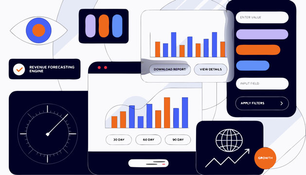 Business Intelligence Analytics Dashboard with Financial Reporting Metrics
