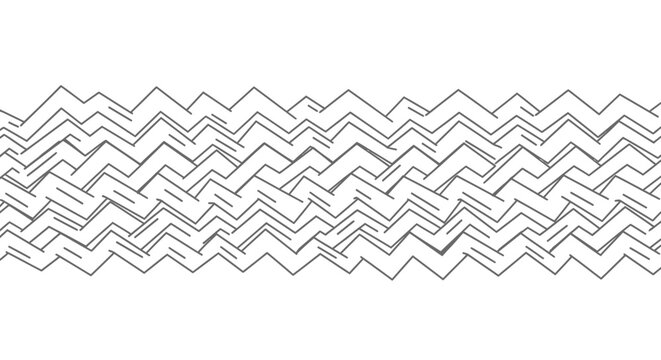 Abstract Geometric Pattern, Repeating Zigzag Lines, Minimalist Design, Dark Gray on White